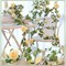 4 Pack Champagne Artificial Eucalyptus Garland with Roses - 26ft Total Faux Floral Greenery - Silk Rose Wreath Vines for Wedding Arch, Party Backdrop & Table Decor